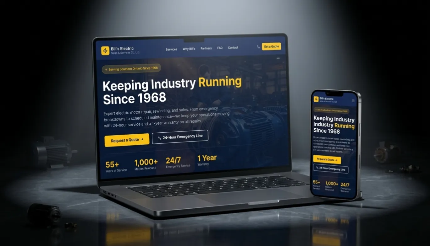 Organizing Contessa website mockup