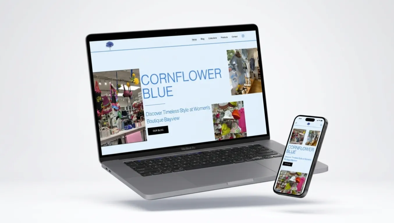 Rabbit Gallery website mockup