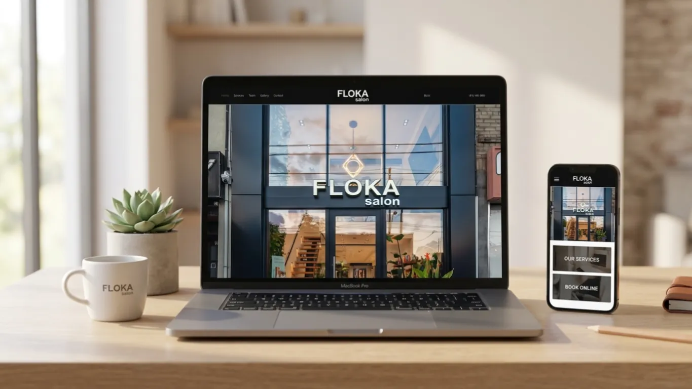 Salon website example