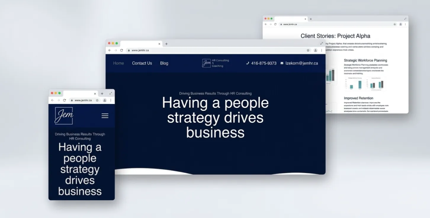 Take My Hand website mockup