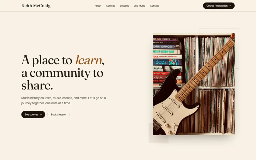 Keith McCuaig website