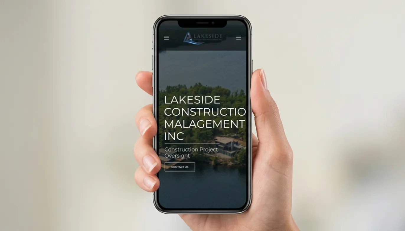 Organizing Contessa website mockup