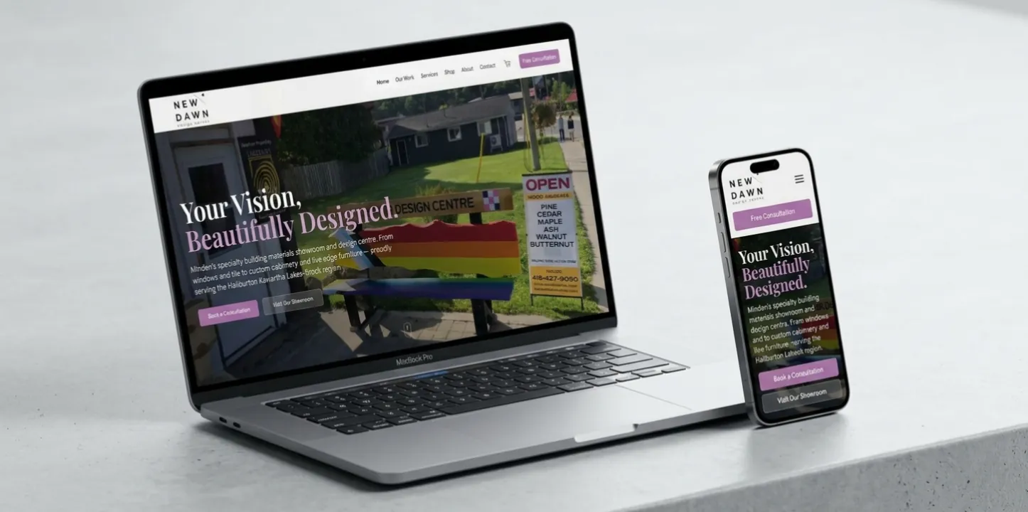 Take My Hand website mockup