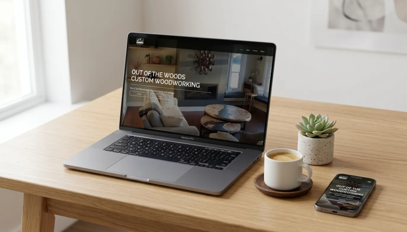 Organizing Contessa website mockup