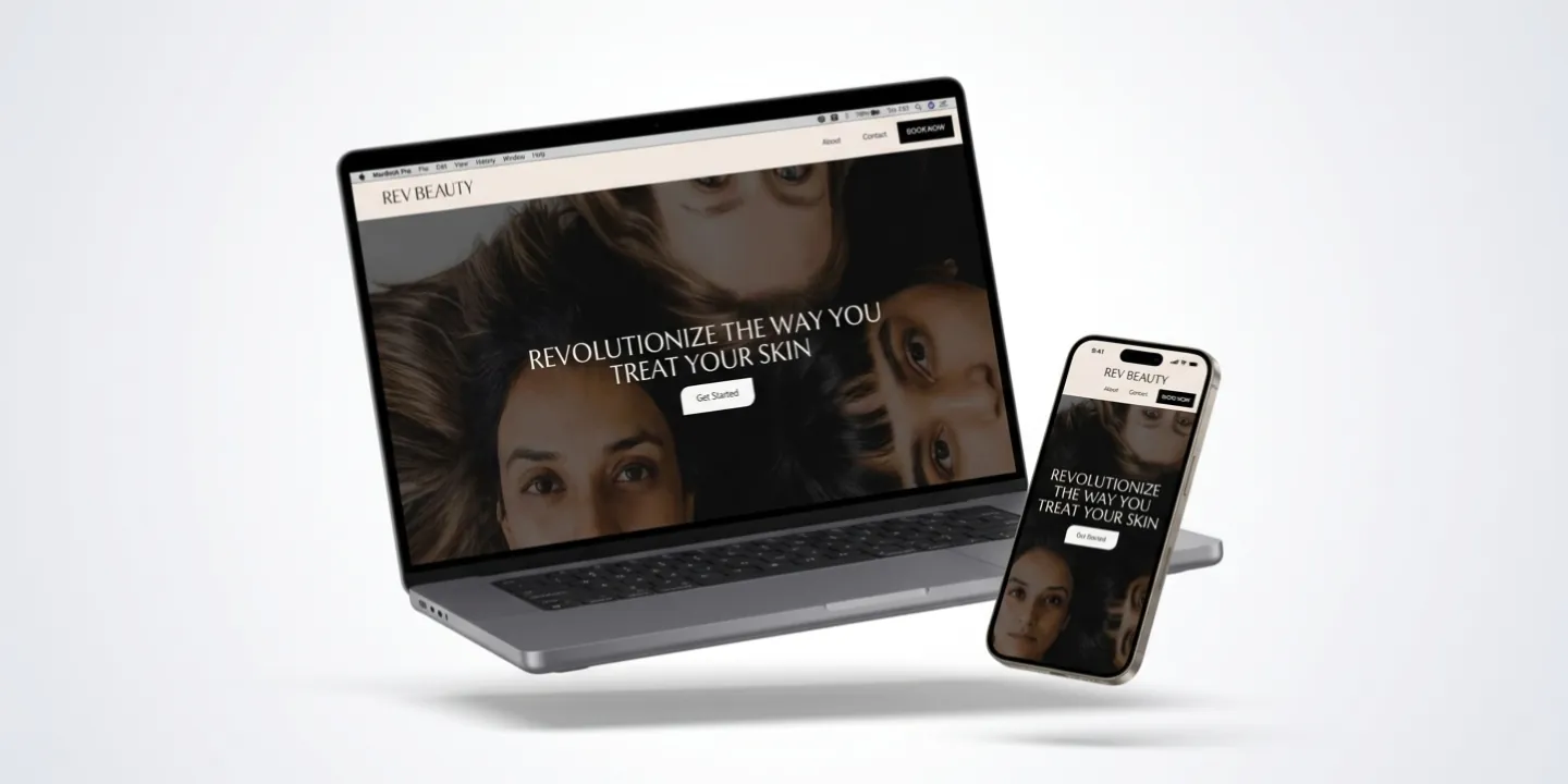 Floka Salon website mockup